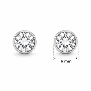 Round crystal magnetic studs pair (6 mm)